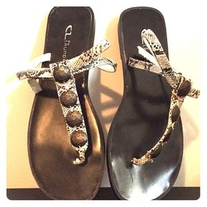Snake Print Sandals